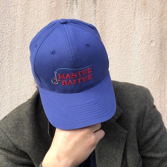 Vintage Other - Master Baiter Funny Vintage Fishing Hat Cap Blue